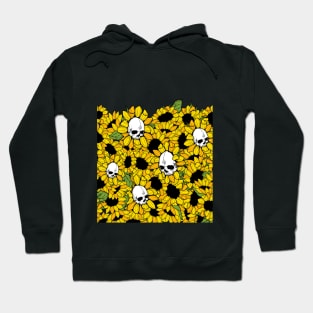 Field of Sunflower Skulls Hoodie